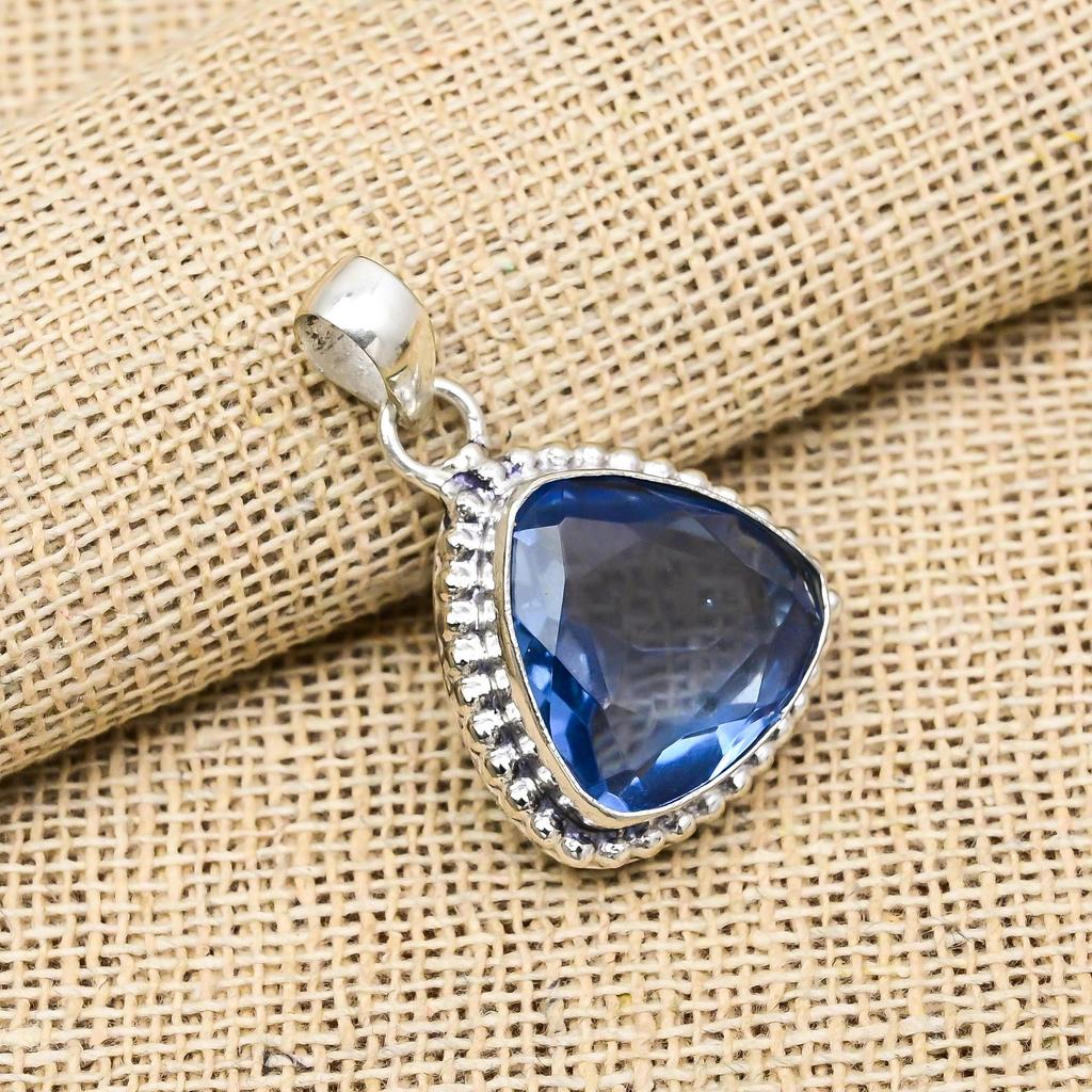 Tanzanite Gemstone Solid 925 Sterling Silver Handmade Wonderful Pendant For Wedding Gift