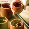 2PCS KEMORELA Japanese Tea Cup, Wooden Water Cup, Drinking Cups, Summer Winter Drinkware, Home Kitchen Items, 5.7OZ/170ML