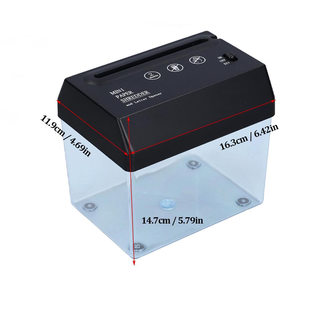 Mini Paper Shredder USB A6 Metal Knife Wear Resistant Highly Durable Portable Space Saving Electric Paper Shredder