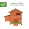 Wooden Chicken Coop with Nest, Waterproof Roof, Removable Tray, 2 Perches, Ramp, Window, for 2 Chickens, Ducks, Orange