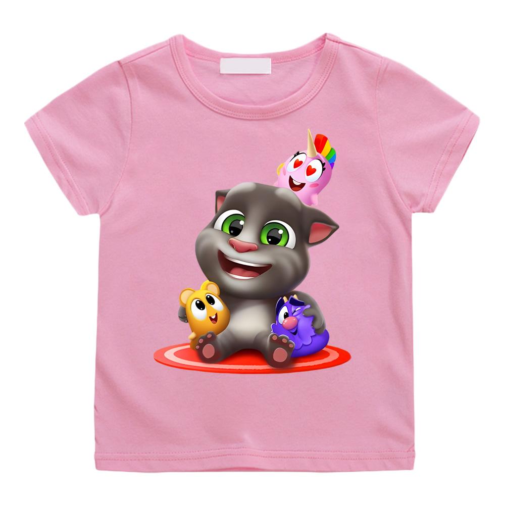 Tričko Hra Talking Tom Hra Ležérní 100% Bavlna Tričko Chlapci/dívky 6-12 let Chlapecká trička Dětské tričko s grafickým potiskem Oblečení
