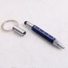 Multifunctional Outdoor Six-In-One Touch Screen Writing Short Scale Multi-Purpose Keychain Screwdriver Metal Gadget Pen