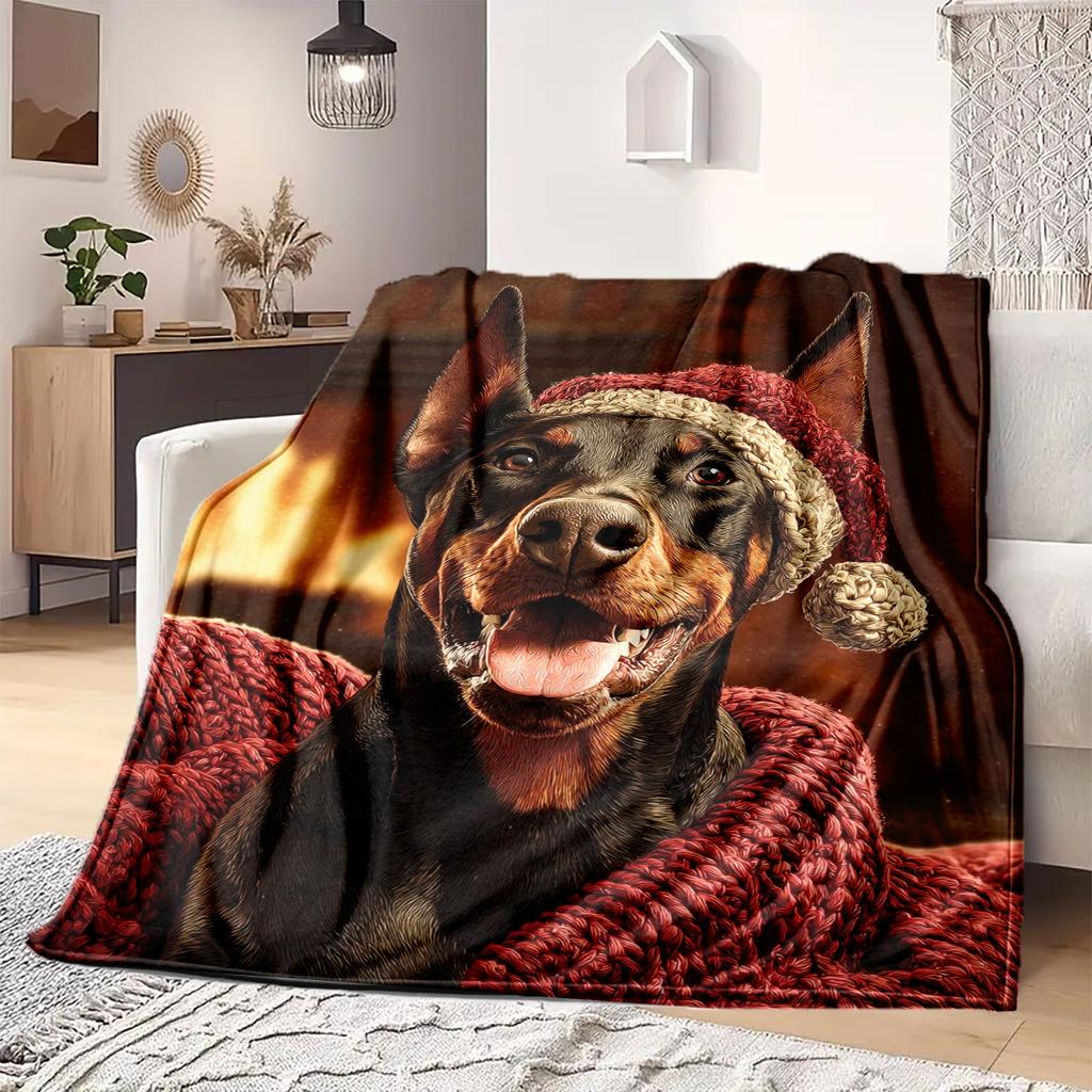 1Pc Cartoon Print Flannel Blanket, High Quality Comfortable for All Seasons, Home Decor, Warmth and Comfort, Perfect for Christmas Birthday Gift