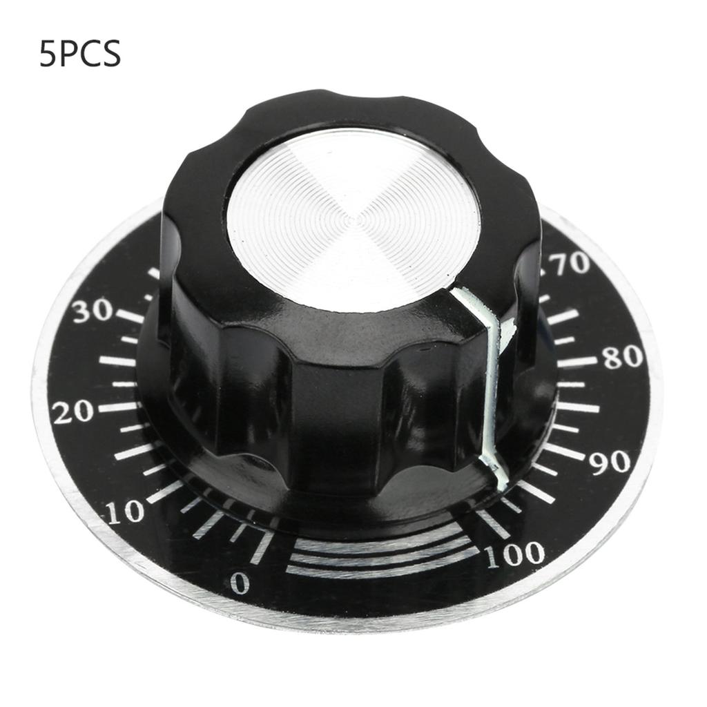 MF A03 Potentiometer Knurled Knobs Volume Control Cap  Digital Dial Scale Plate