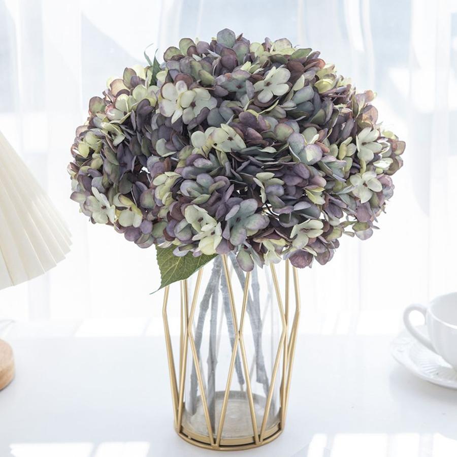 Artificial Hydrangea Silk Flowers Home Room Table Accessories Wedding Wall Diy Gift Box Bridal Bouquet Holiday props Decoration