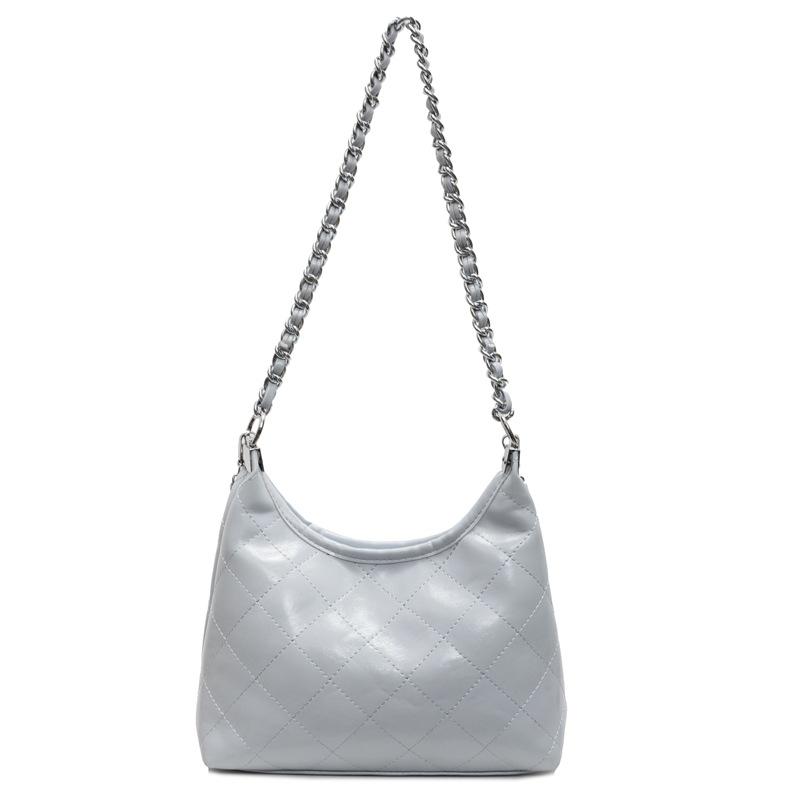 Shoulder bag diamond chain Korean version of casual versatile messenger bag fashionable solid color commuting casual texture bag women
