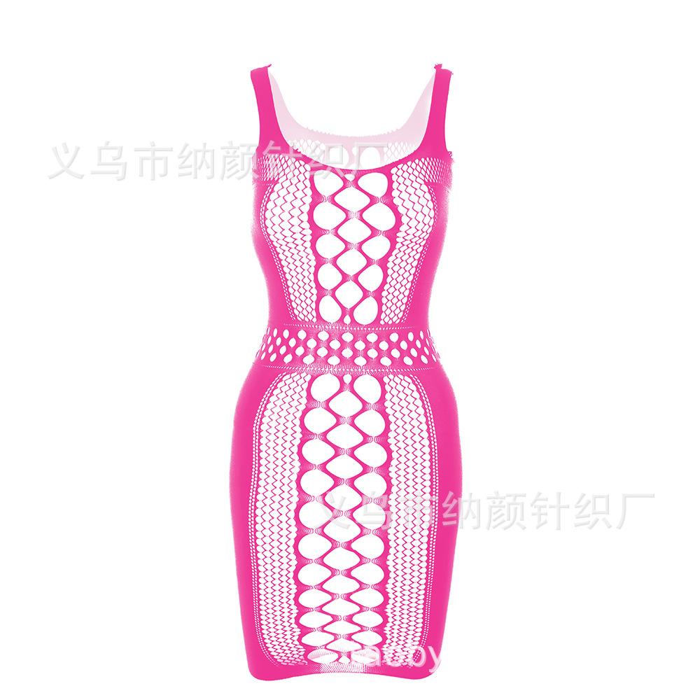 Sex underwear transparent hollow sexy net socks women's stockings tight net clothes one-piece suspender hip skirt
