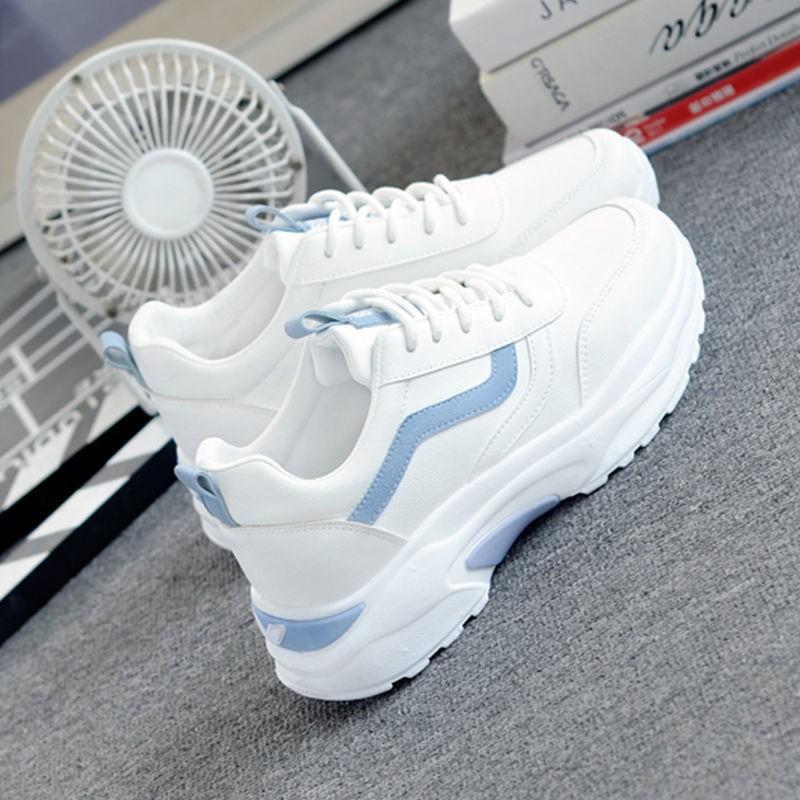 Sneakers Women's Spring and Autumn 2025 New ins Skinny, Breathable Little White Shoes Student Flat Bottom Lightweight Daddy Shoes Tide