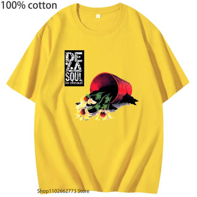 

De La Soul Is Dead Графическая футболка Женская повседневная футболка с рисунком аниме, манги, 100% хлопок Футболки с коротким рукавом для женщин Уличная одежда Kpop Топы XS