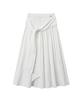 Lense Smocked Shirring Skirt Ivory