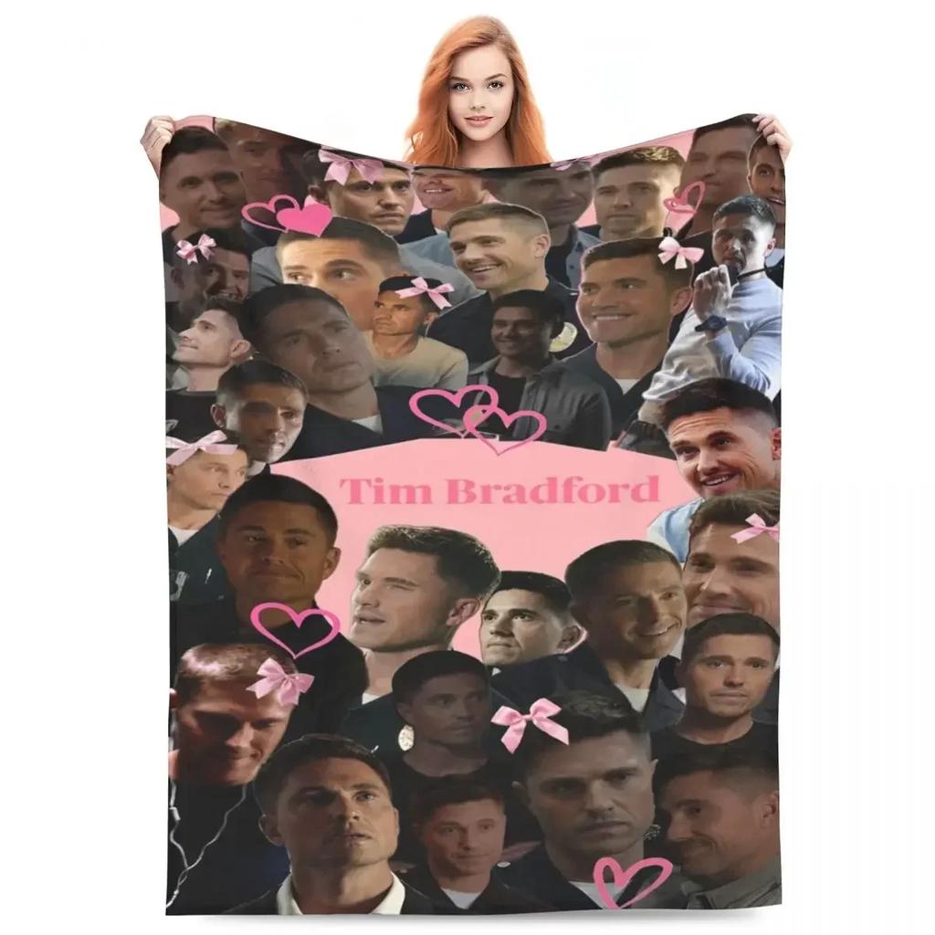 Super Warm Blanket Airplane Travel Tim Bradford Throw Blanket TV Series Flannel Bedspread For Outdoor Comfortable Sofa Bed Cover