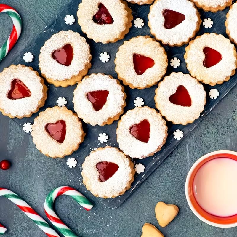 2Pcs Heart Shape Cookie Cutter Valentine's Day Biscuit Cutting Mold Embosser Stamp Wedding Birthday Party DIY Baking Accessories