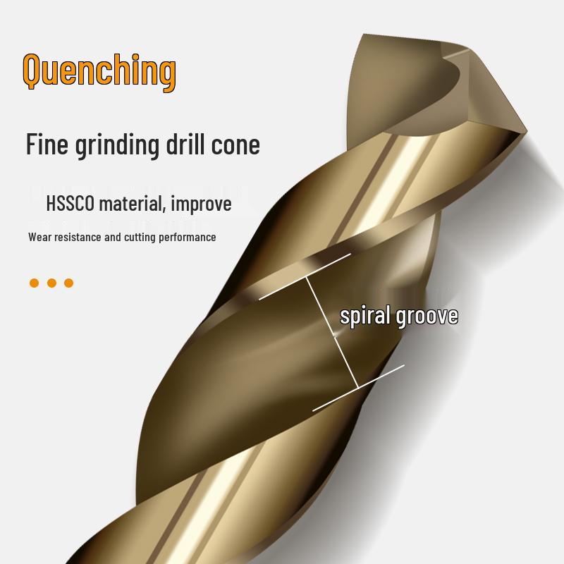 M35 Cobalt Twist Drill Bits Set for Stainless Steel, High Hardness, Straight Shank, Hand & Electric Drills