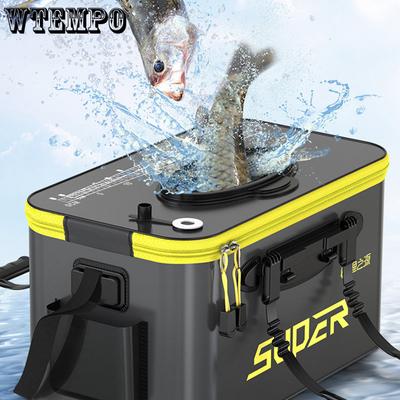 Portable Fishing Bag Foldable Fishing Bucket Live Fish Box Camping Water Container Pan Basin Fishing Gear Tackle Storage Bag