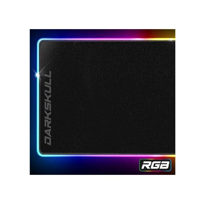Tapis de Souris Gamer - DARSKULL - XXXL RGB - 12 Modes de Rétroéclairage - Hub 4 Ports USB - Antidérapant