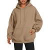 Übergroßer Kapuzenpullover mit tief angesetzten Schultern Damen Dick Casual Streetwear Langarm Lockerer Schnitt