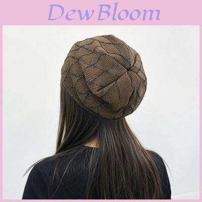 Beige Sommer-Barett für Damen aus atmungsaktivem, schnell trocknendem Stoff für lässige Mode