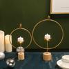 Nordic Style Creative Geometric Candle Holders for Home Living Room Table Decoration Metal Crafts Candlestick