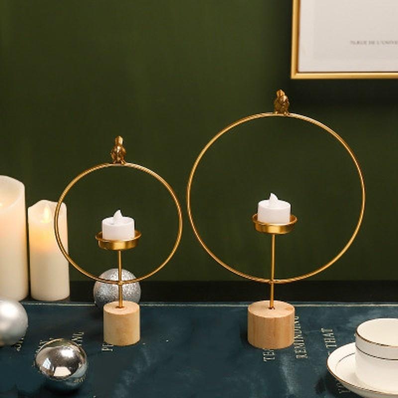 Nordic Style Creative Geometric Candle Holders for Home Living Room Table Decoration Metal Crafts Candlestick