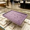 Jewelry Storage Tray Fabric Lined 35x24cm Container For Rings Necklaces Earrings And Bracelets Featuring Secure Structure