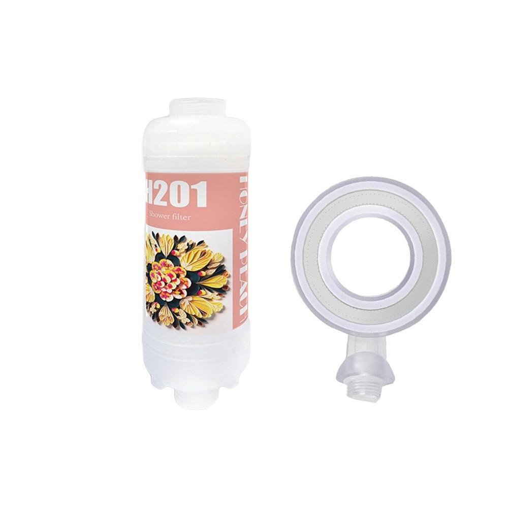 Rose Shower Head Water Filter Dechlorination Mixed with Vitamin C Shower Scented Anti-scaling Filter Impurities Shower Purifier