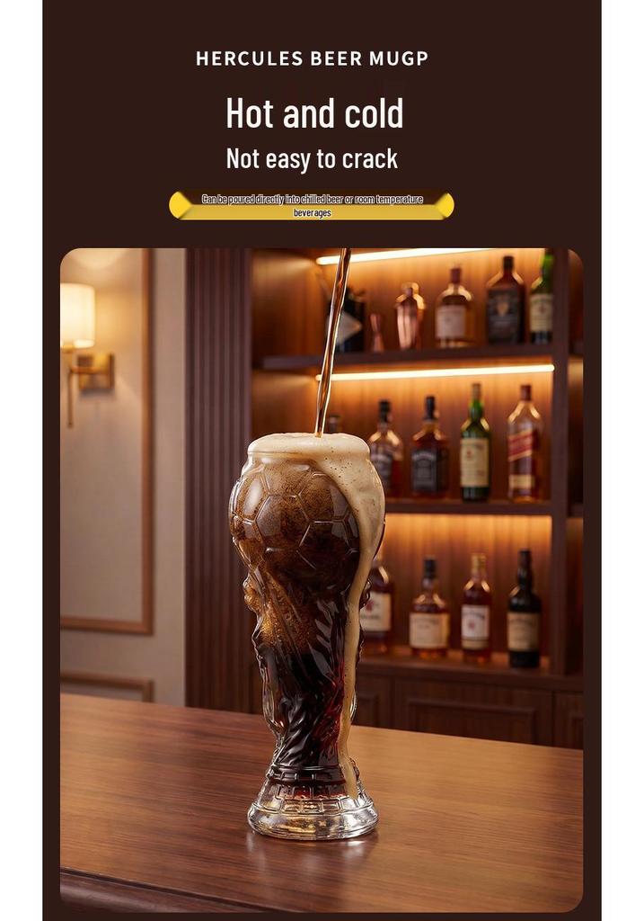 2026 High-End Creative Beer Mug: Light Luxury, Large Capacity for Home Craft Beer & Personal Wine Use