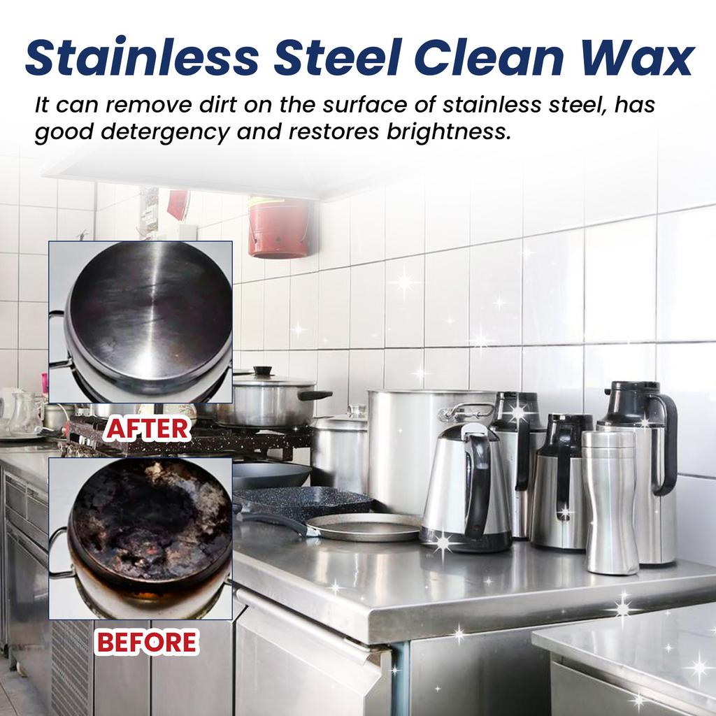Fast and Convenient Stainless Steel Cleaning Cream Remove Stubborn Stains Effortless Cleaner No Harmful Chemicals