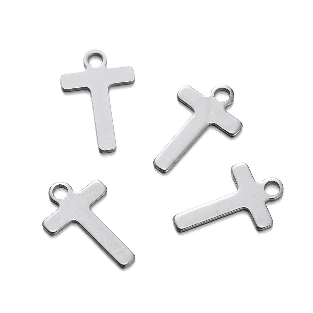 50 Stück Edelstahl 12mm Englische Buchstaben A-Z Anhänger für DIY Halsketten Schmuckherstellung Zubehör