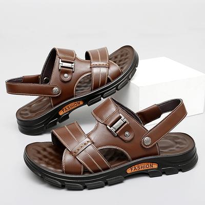 Men's Summer Sandals High Quality Sandals Leather Outdoor Soft Sole 2024 New Anti Slip Slippers Beach Comfort Open Toe Shoes