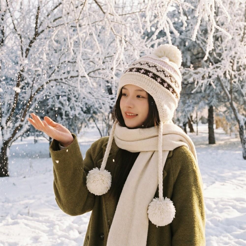 Ear Protection Knitted Woolen Hat Lightweight Cycling Cap New Earmuff Bonnet Hat Winter
