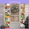 Celebrations Door Christmas Paper Hanging Decor With Cartoon Reindeer Props