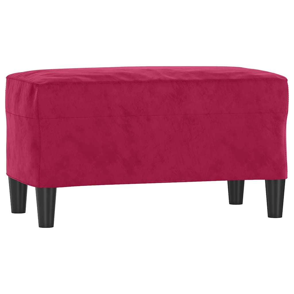 Velvet Bench in Wine Red 70 x 35 x 41 cm