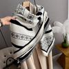 Imitation Cashmere Scarf Women'S Shawl Travel Decoration Square Scarf Letter Air Conditioner Warm Cloak Thickened Scarf
