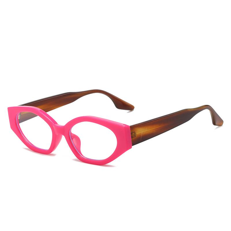 

2023 Fashion Retro Cat Eye Eyeglass Frame - European & American Small Color Block Style for Women