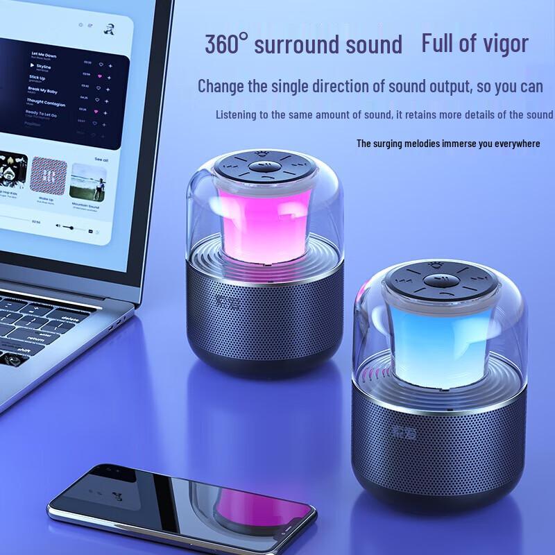 Suoai SA-C19A Portable Wireless Bluetooth Speaker with Dazzling Lights