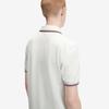 FRED PERRY [M3600] Twin Tip Fred Perry Shirt - Snow White/Silver Blue/Brandy Afpm2G33600-67C