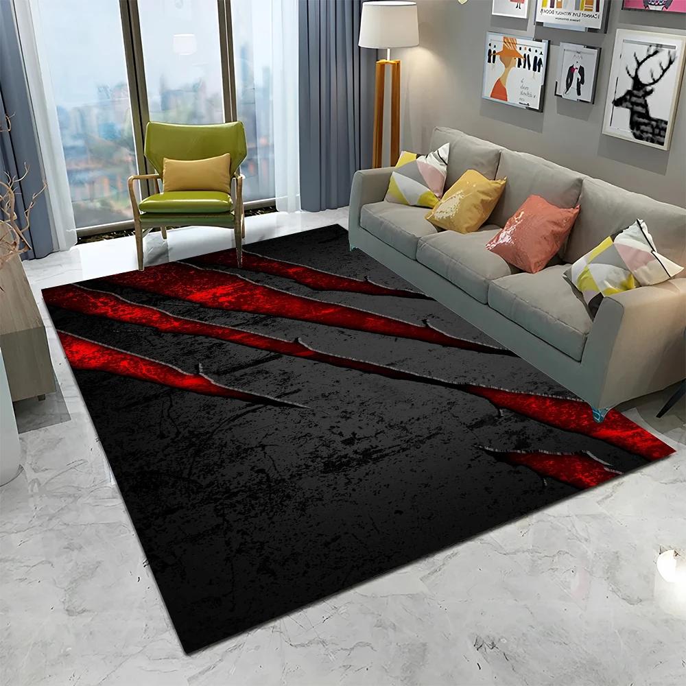 3D Beast Paw Print Claw Cartoon Carpet Rug for Home Living Room Bedroom Sofa Doormat Decor,kids Play Area Rug Non-slip Floor Mat