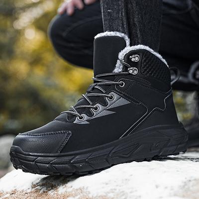 Fashion Super Warm Thick Plush Men Snow Boots Plus Size 39-48 Hiking Boots Men Non-Slip Outdoor Sneakers Ankle Winter Shoes For Man