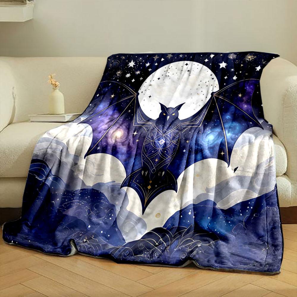 Animals in the Dreamy Night Sky Printed Blanket Children Adult Soft and Warm Bedding for Sofa Outdoor Travel Cover Blanket
