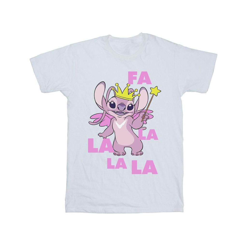 Disney Mens Lilo & Stitch Angel Fa La La T-Shirt