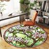 1pc Cherry Blossom Round Chair mat office Area Rug - Non-Slip, Floor Mat for Office, Bedroom, Ideal home decor gift c0112011