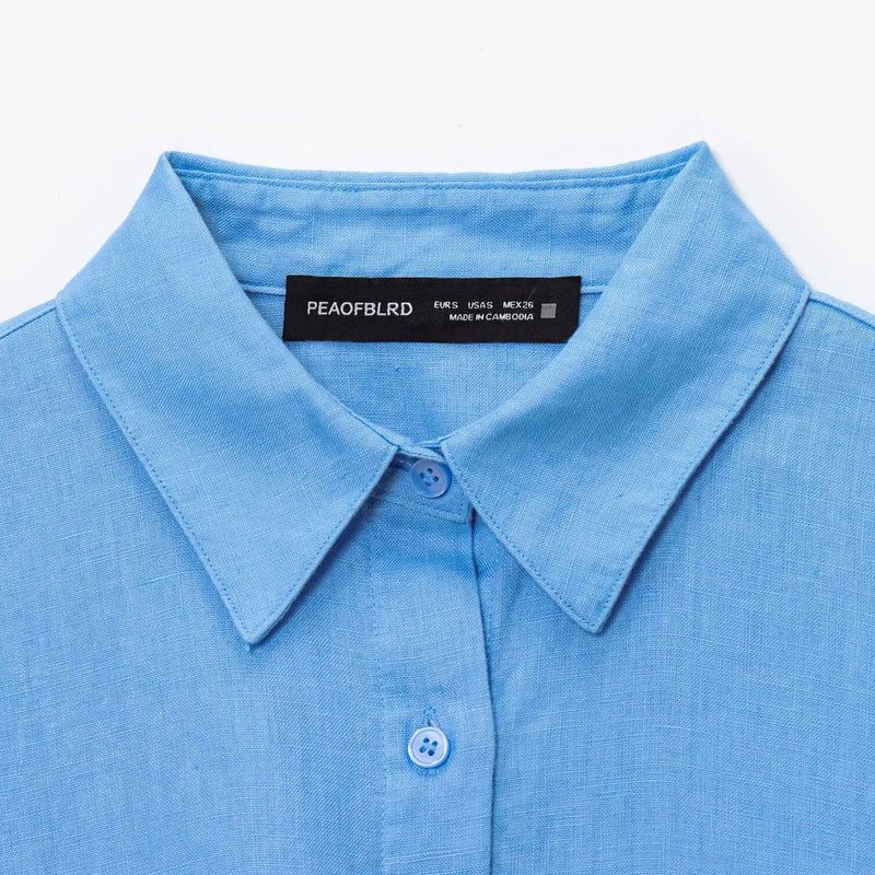 Kaslead New Women Clothes Western Style Fashion Simple Long Sleeve Asymmetric Hem Shirts 126984800