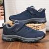 Men's boots winter new Velcro strap-free middle-aged and elderly cotton boots piled thickened warm and healthy snow boots