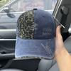 Vintage Denim Baseball Cap With Embroidery For Men And Women