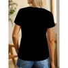 Womens Elegant Cat Print T Shirt Stylish Casual Daily Top