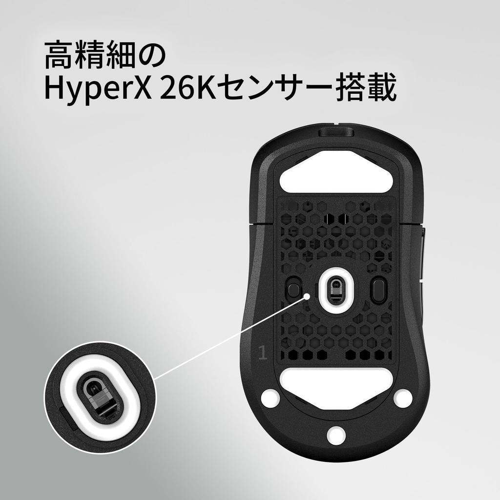 HyperX Pulsefire Saga Pro Wireless Gaming Mouse, Customizable with Interchangeable Modules, 4K Polling Rate, 26K Sensor, Dual Wireless (2.4GHz