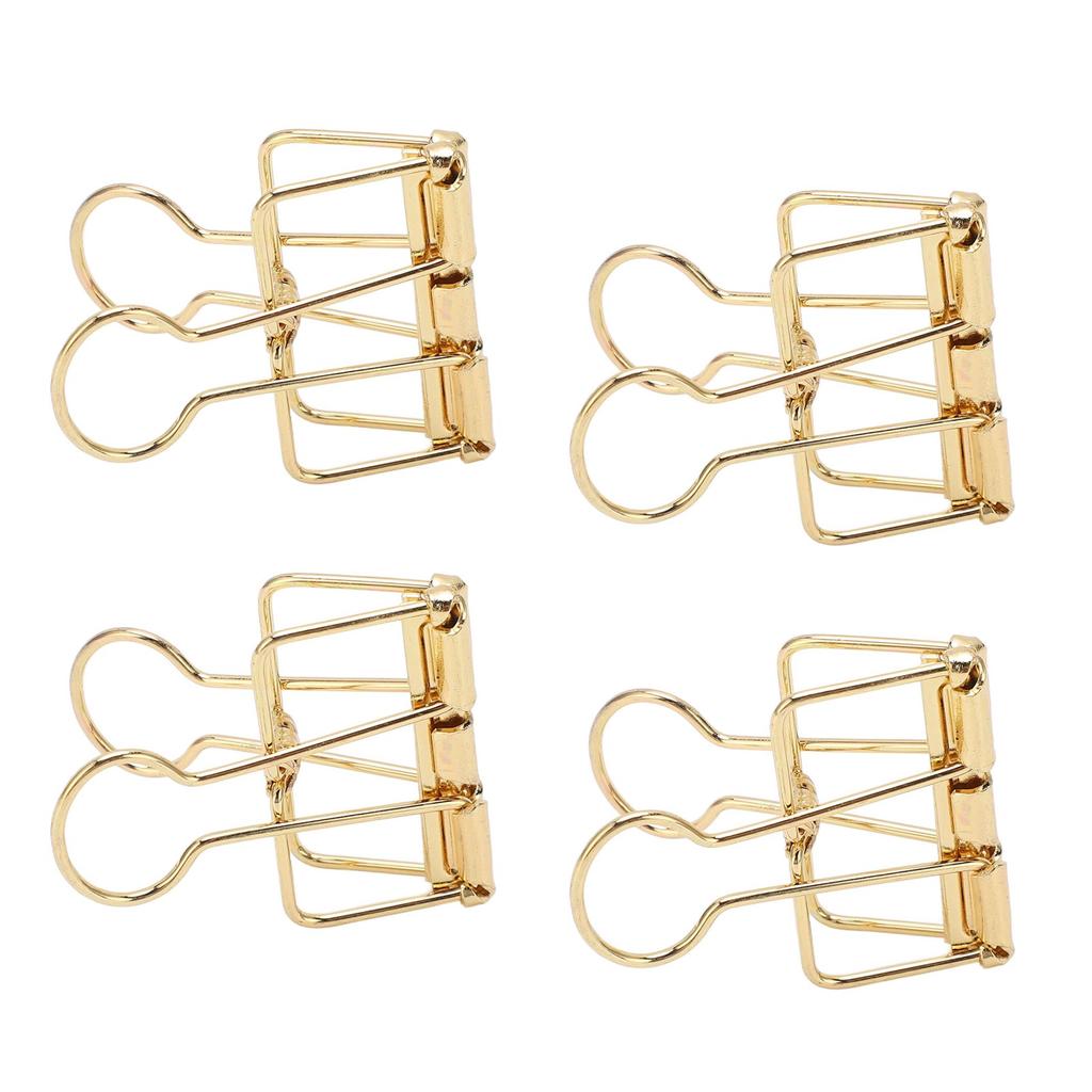 50Pcs Binder Clips 32mm Metal Strong Clamping Force Hollow Paper Binder Clips for Office School