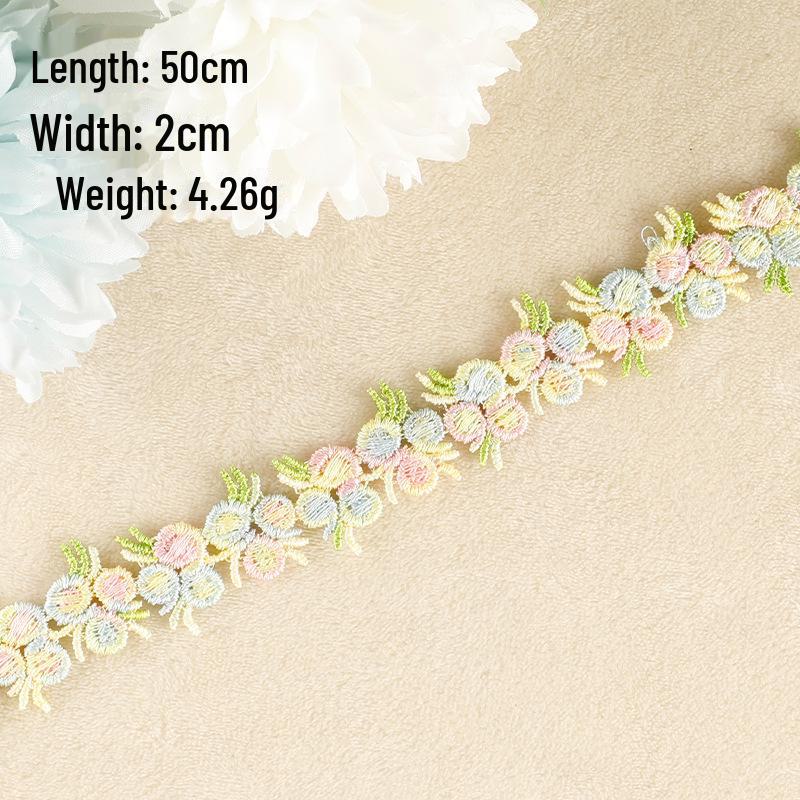 Water-Soluble Embroidered Cartoon Flower Lace Patch for DIY Clothing