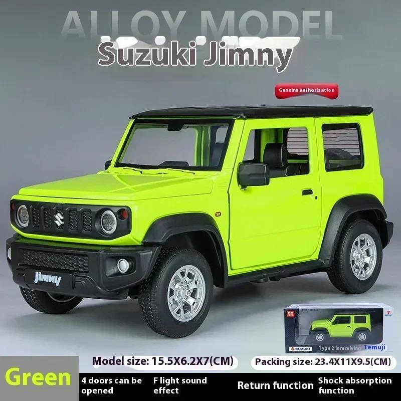 1:24 Suzuki Jimny SUV Tout-Terrain Modèle Réduit en Alliage Métal Moulé Sous Pression Véhicule Son & Lumière Collection Présentoir Hobby Décoration Cadeaux Pour Garçon