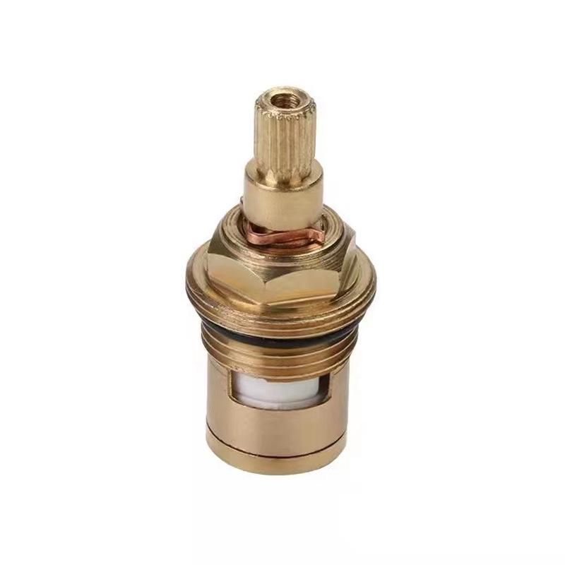 Red and Blue Copper Angle Valve Faucet with Quick-Open Ceramic Cartridge for Washing Machines